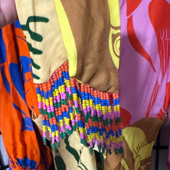 Farm Rio size XLmixed rainbow toucans midi dress multi - Picture 5 of 10